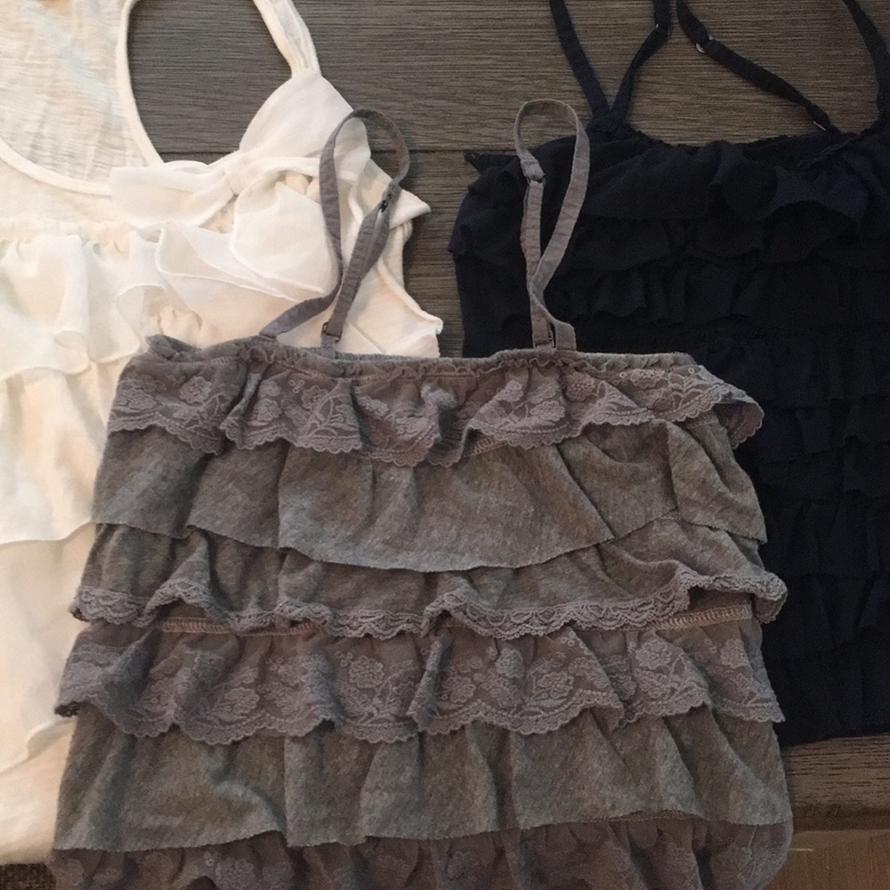 3 pack bundle lace front cotton tank tops